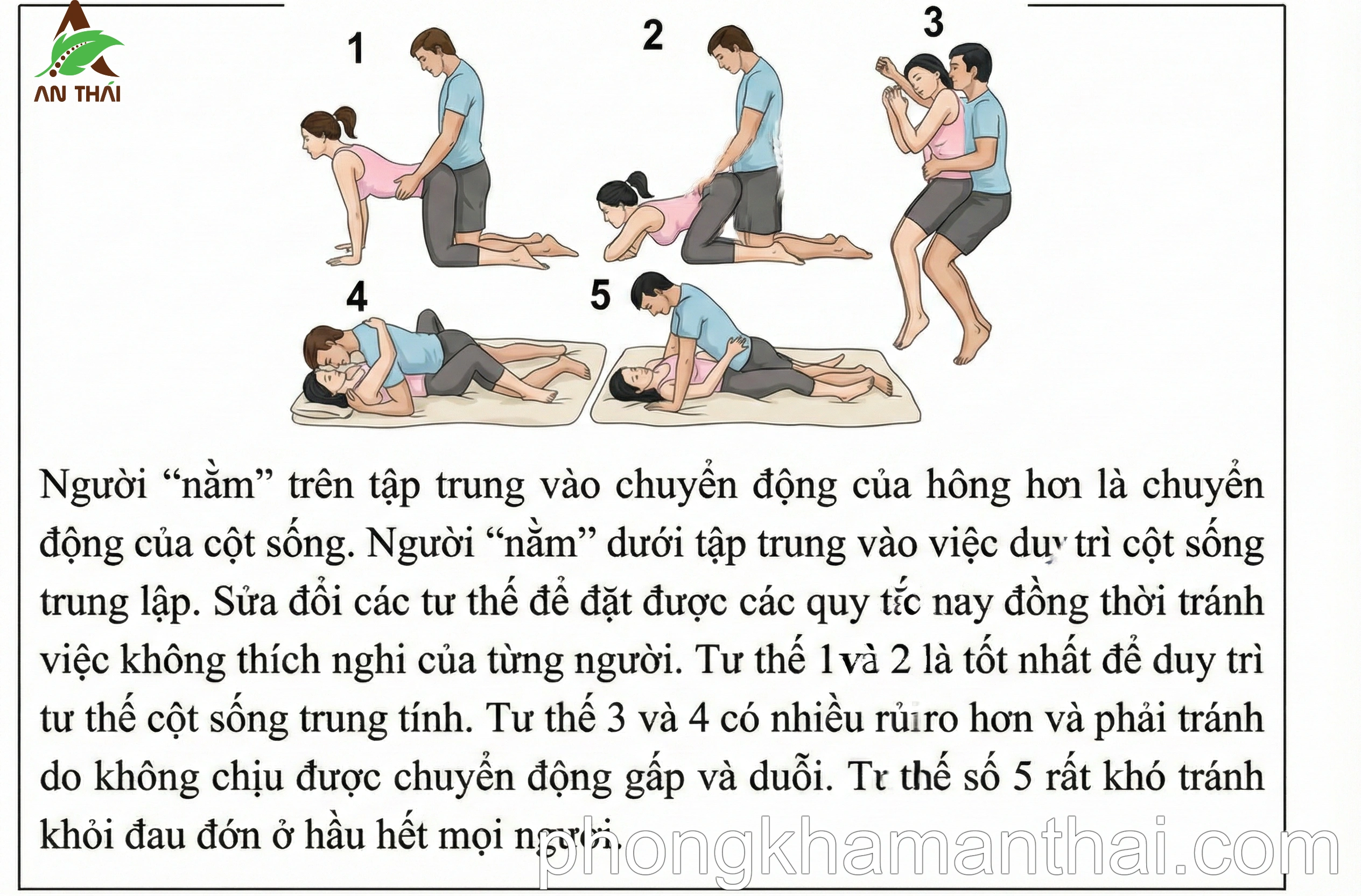 Tư thế sinh hoạt vợ chồng an toàn cho cột sống