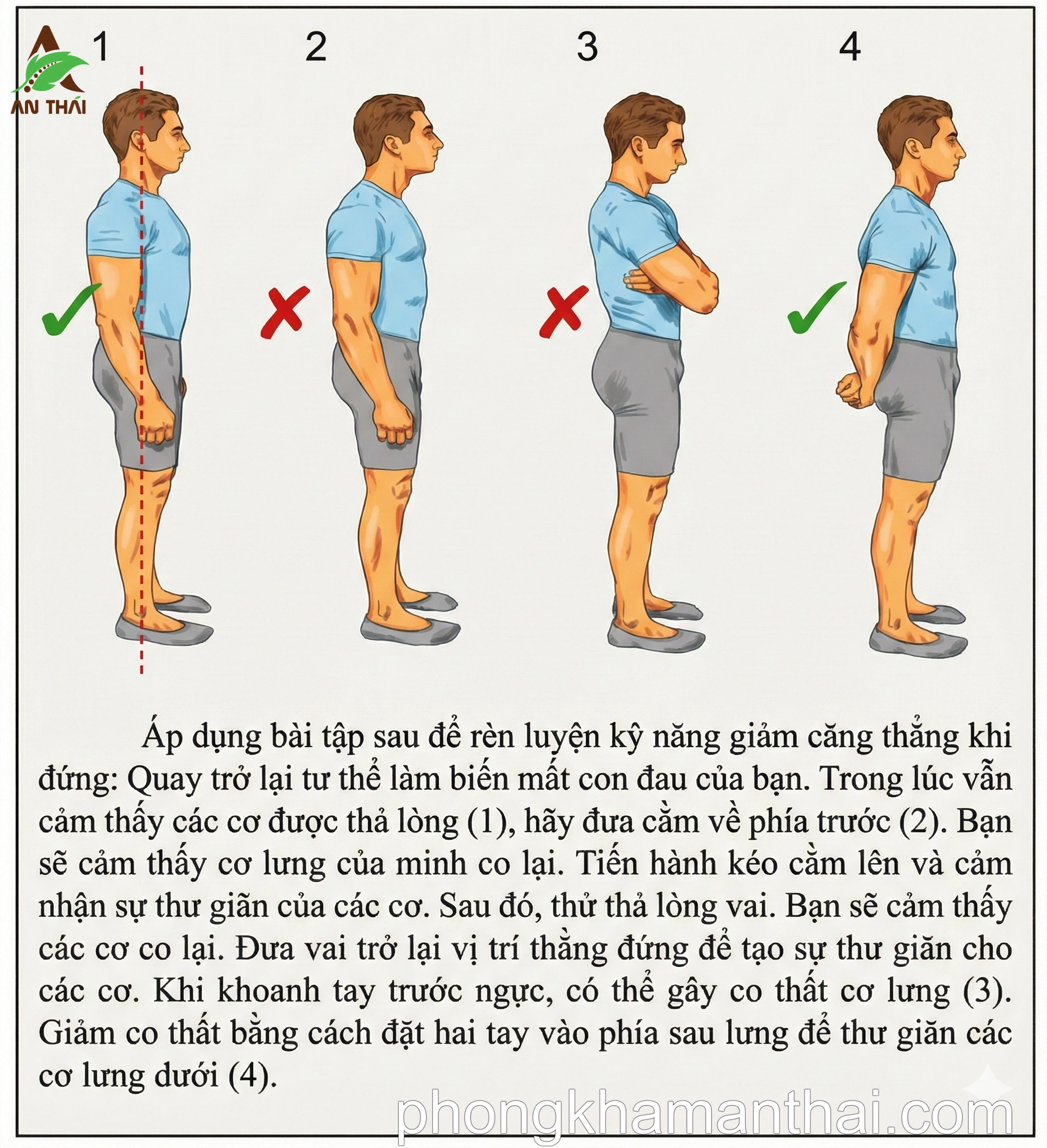 Tư thế đứng không đau 3